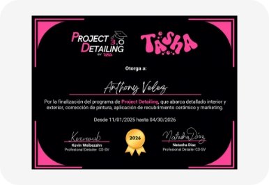 certificado detallado interior y exterior, corrección de pintura, aplicación de recubrimiento cerámico
