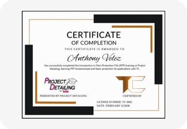 certificado película ppf