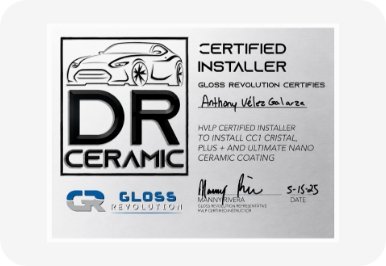 certificated installer nano ceramic coating