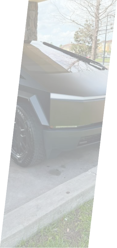 parte frontal de un cyber truck de tesla